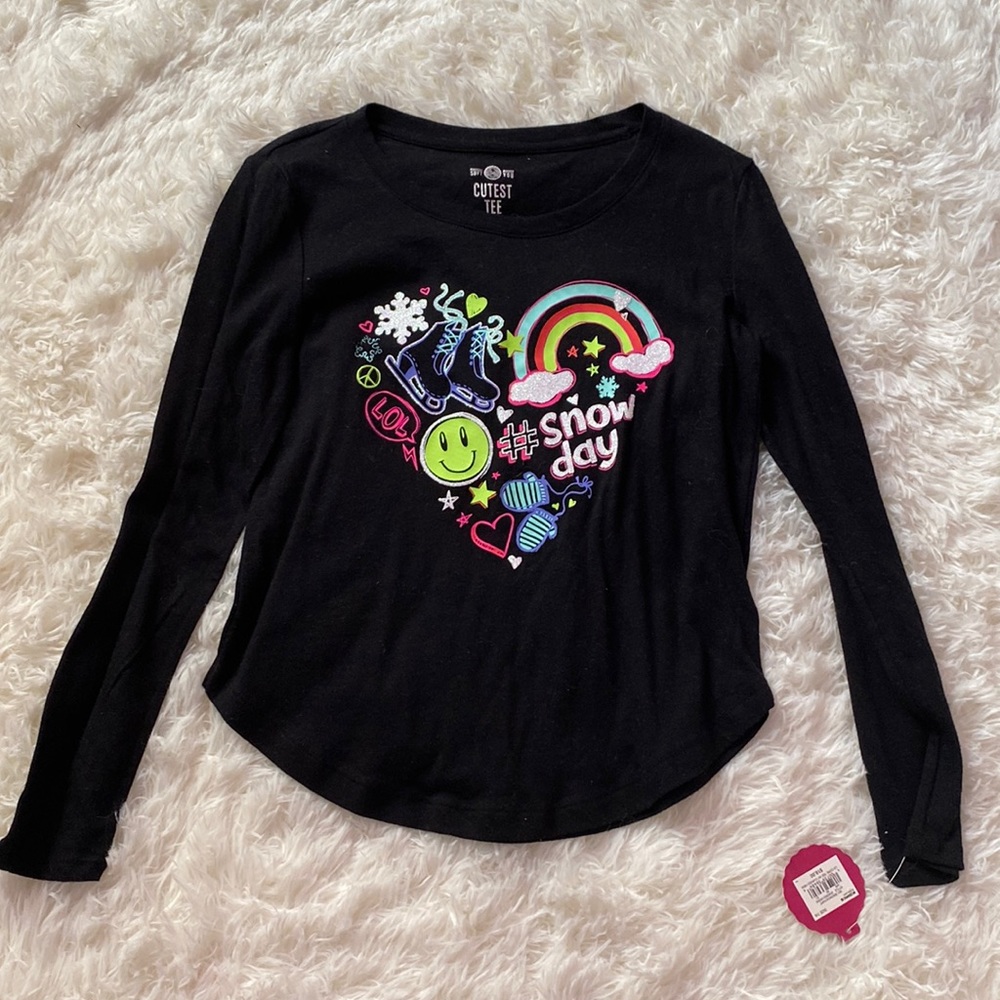 🏷 NWT Girls Long Sleeve Tee #Snowday